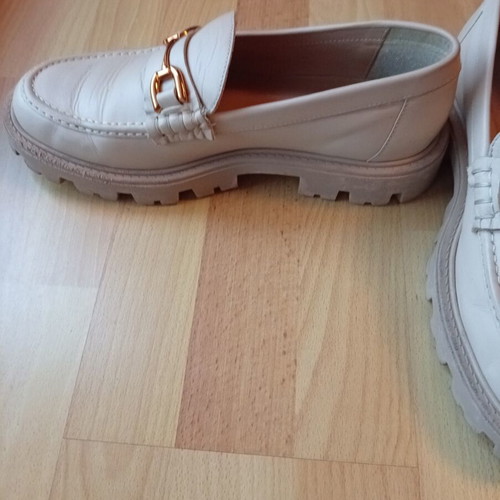 Zara women's loafers size 41 used, beige