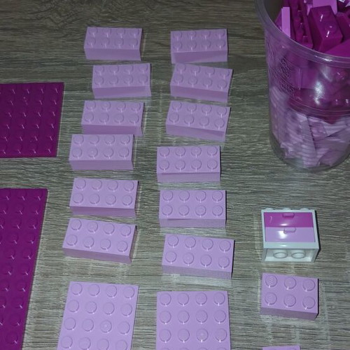 Lego pink parts set like new