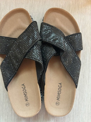 Mimsoga summer sandals size 39 like new, black
