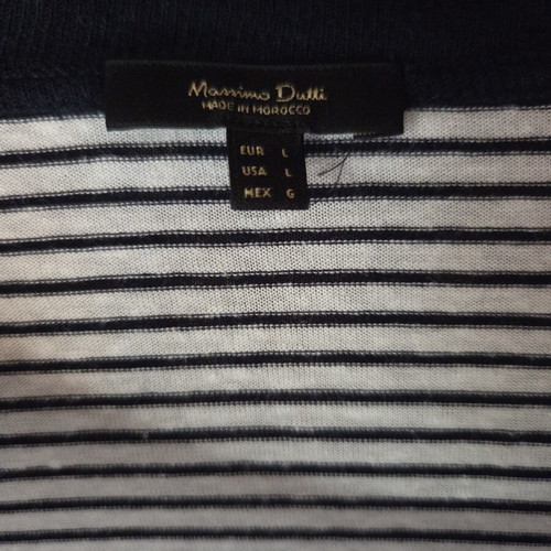 Massimo Dutti cotton blouse like new, size L, black and white