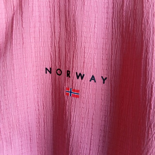 Norway men's shirt long sleeve coral, size L, new