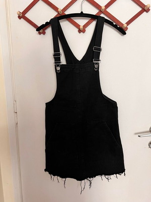 Pull&Bear denim dress overall used, black, size small