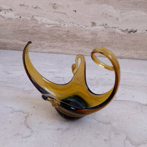 Blown glass dishes used, set of two, small size