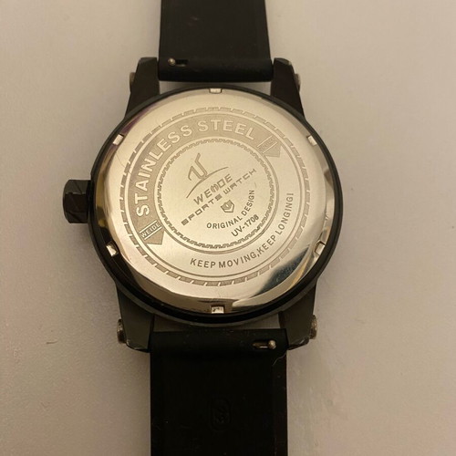 Weide watch like new with black silicone strap