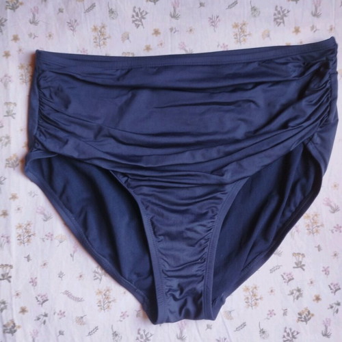 High Waist Swimsuit Bottom Navy Blue Like New, Size L