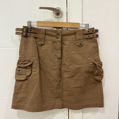Marlboro Classics Mini Denim Cargo Skirt used, utility pockets, size EU42