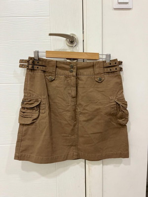 Marlboro Classics Mini Denim Cargo Skirt used, utility pockets, size EU42