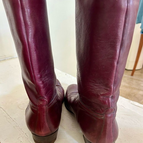Vintage cowboy boots leather like new, size 41, brown