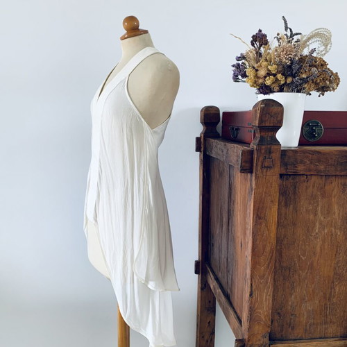 Backless top Stelios Koudounaris new, white, size S