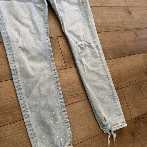 Men's ripped denim jeans light blue, like new