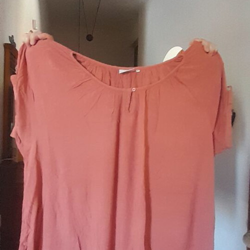 Viscose shirt in brown-salmon, like new, XXL size
