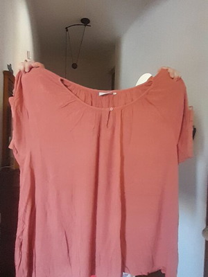 Viscose shirt in brown-salmon, like new, XXL size