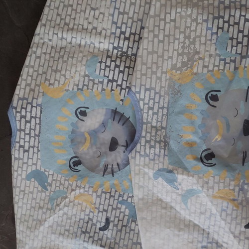 Kikkaboo Arty Waterproof Bib with Sleeves and Food Collector 4m+ Blue like new