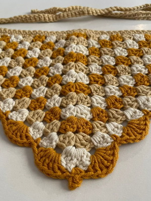 Handmade Bandana (L) "Iced Latte"