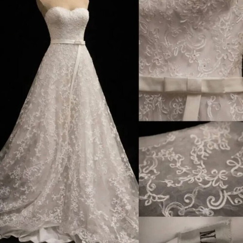 Maggie Sottero wedding dress used, white lace, size 10