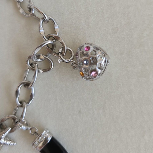 925 silver bracelet with removable charms