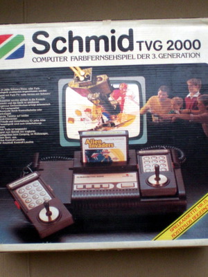 SCHMID TVG2000 collectible videogame console used with Escape game cartridge