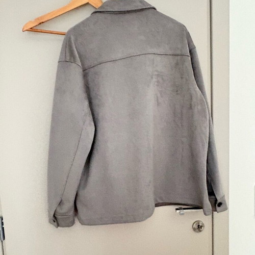 Zara suede gray jacket large like new