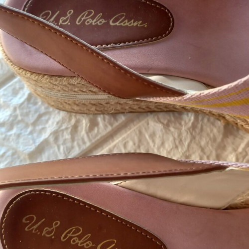 U.S. Polo Assn. platform sandals, beige, size 37
