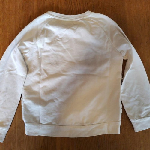H&M sweatshirt for girl 5-6 years used, white and black, 110-116 cm