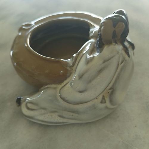 Asian traditional Shiwan Mudmen ceramic decoration, vintage 90s