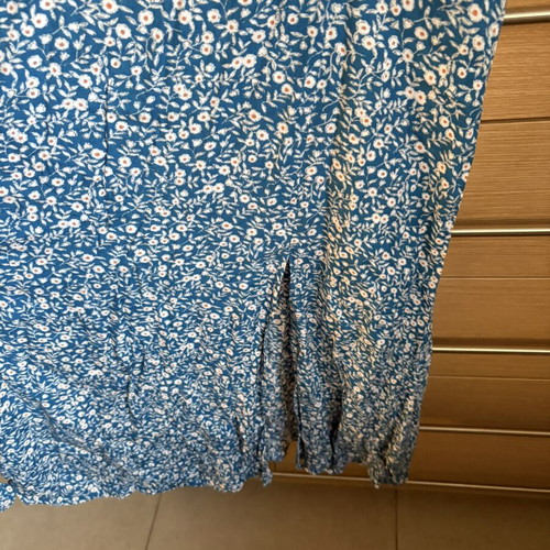 Shein dress medium blue with side slit and zipper like new