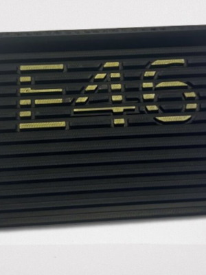 Κάλυμμα σταχτοδοχείου BMW Ε46 καινούργιο, μαύρο ή γκρι με χρυσά, ασημένια, μπλε, κόκκινα ή λευκά γράμματα