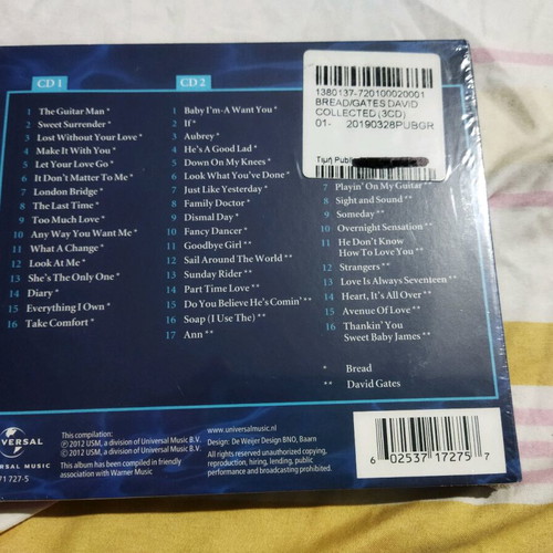 Bread & David Gates Collected 3CD new, Soft Rock, AOR