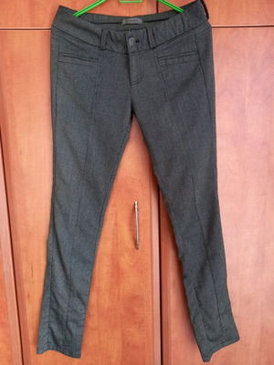 Bershka women's pants used, waist 80, slim fit, grey