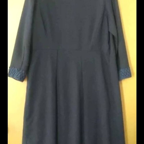 Wide blue dress new, quality fabric, size L