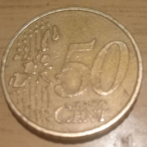 50 cents 2002 used, German mint, condition VF