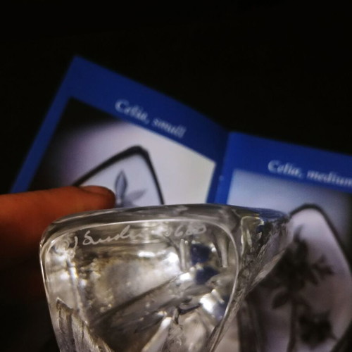 Celia paperweight handmade Maleras full lead crystal new
