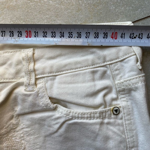Guess denim mini skirt white like new, size L