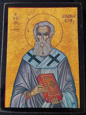 Christian icon Saint Athanasios the Great like new