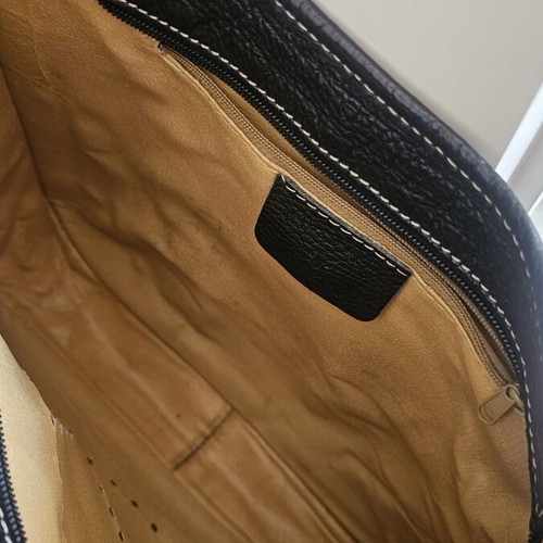 Vera Pelle crossbody bag used, black leather