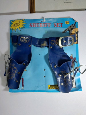 Vintage carnival pistol holsters PitsarisTOYS like new, 1970s