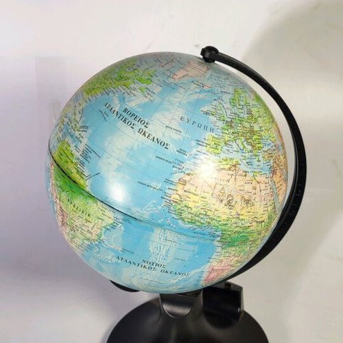 Political globe 25cm used with small crack