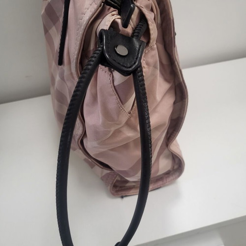 Burberry tote bag like new, pink nylon and leather