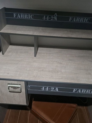 Work Desk like new with Shelf, Wooden Gray-Rustic