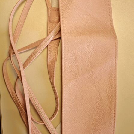 Fabric pink belt new, size 80