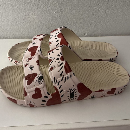 Moses flip flops like new, size 37/38, red and pink