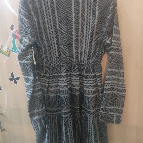 Mini dress grey printed used, slim fit