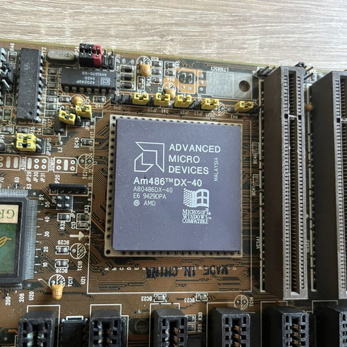 Vintage AMD 486 DX-40 Motherboard with Siemens Industrial Module used