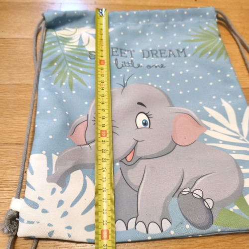 Elephant pouch backpack 30x25cm new