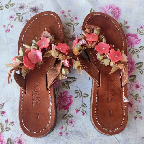 Kokka leather sandals like new, size 37, made in Greece