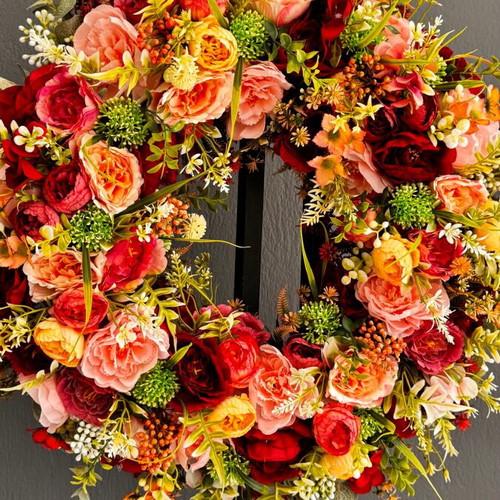 Handmade premium class artificial flower wreath