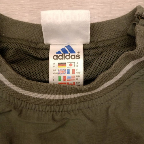 Adidas Vintage Crewneck Windbreaker used, military green