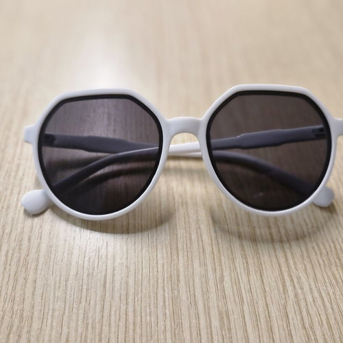 Martinez Unisex Sunglasses with White Frame and Grey Lens new