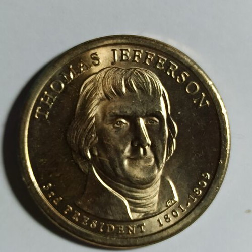 America One Dollar 2007 D Thomas Jefferson copper zinc coin new