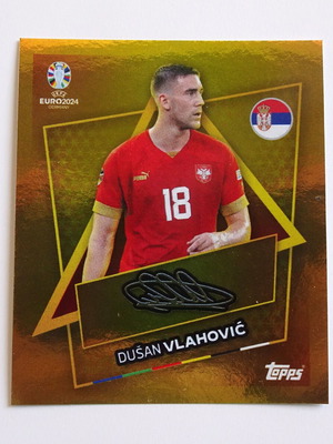 Topps Euro 2024 - Dušan Vlahović GOLD signature SRB-SP